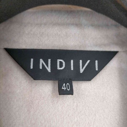 インディヴィ INDIVI ウールテーラードロングコート レディース 40