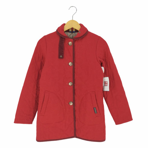 ラベンハム LAVENHAM 英国製 ショールカラー チンストラップ ウールキルティングジャケット レディース 36