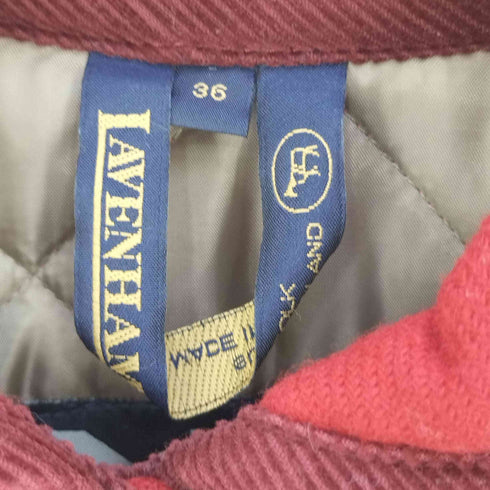ラベンハム LAVENHAM 英国製 ショールカラー チンストラップ ウールキルティングジャケット レディース 36