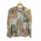 アルマーニコレツィオーニ ARMANI COLLEZIONI リネン混花柄ノーカラージャケット レディース 40