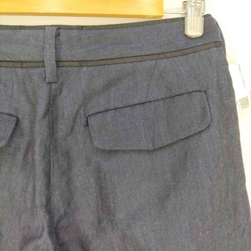 ドゥロワー Drawer ウエストベルト 裾ダブル ウールリネンタックショートパンツ ショーツ レディース JPN:38