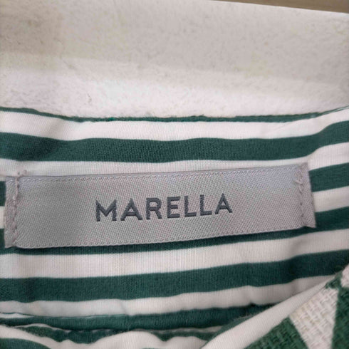マレーラ MARELLA 幾何学柄 フリンジ タイトスカート レディース