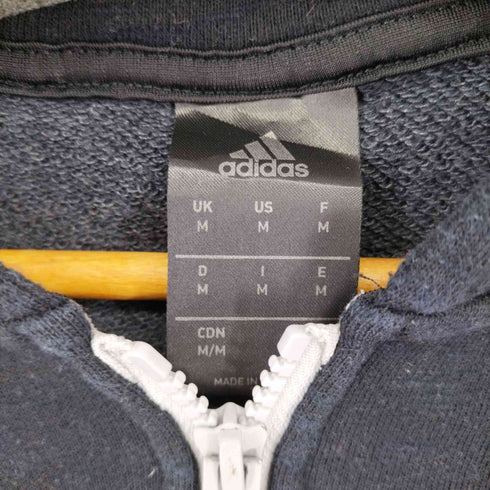 アディダス adidas フロントロゴツートンジップパーカー メンズ 0