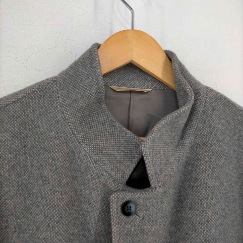 キンロックバイキンロックアンダーソン KINLOCH ANDERSON CASHMERE 比翼仕立て スタンドカラーコート メンズ L