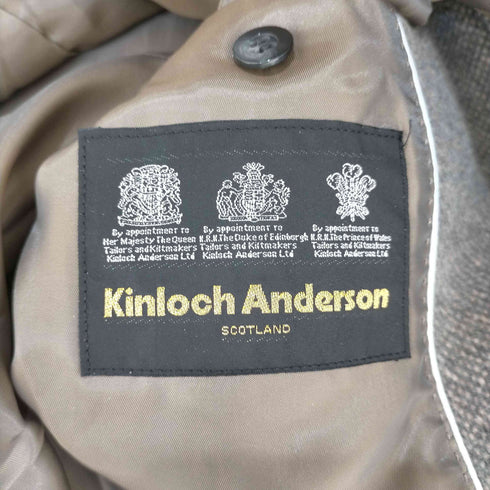 キンロックバイキンロックアンダーソン KINLOCH ANDERSON CASHMERE 比翼仕立て スタンドカラーコート メンズ L