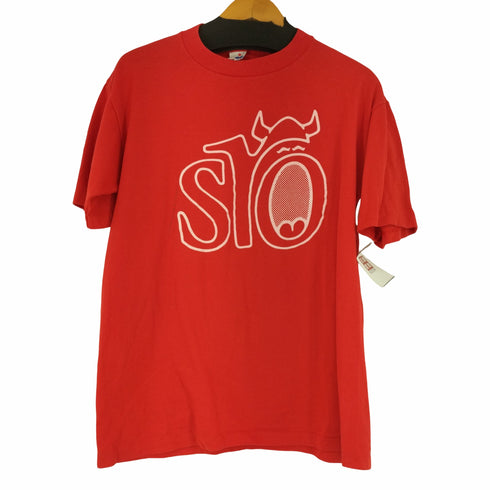 ミラー MILLER 80-90S MADE IN USA ラバープリント S/S Tシャツ メンズ import:XL