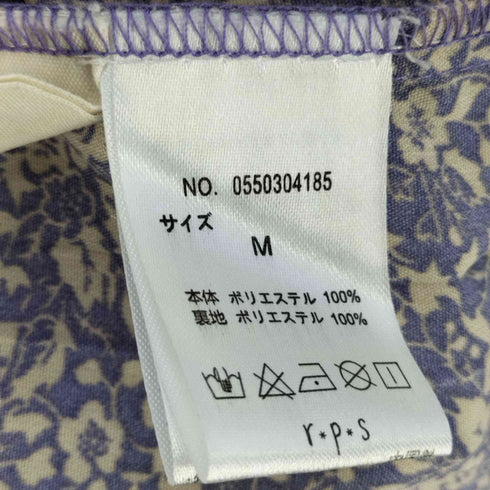アールピーエス R.P.S プリントプチハイネックプリーツ切替ワンピース レディース JPN:M