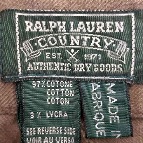 ポロカントリーラルフローレン POLO COUNTRY RALPH LAUREN イタリア製 レザーパッチ スリムテーパードパンツ メンズ 8