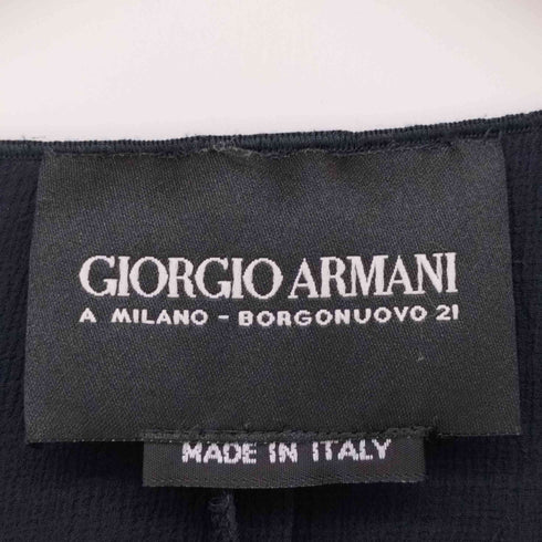 ジョルジオアルマーニ Giorgio Armani ノーカラー シルク ライト ジャケット レディース