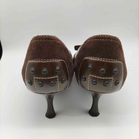 トッズ TODS レザー スエード リボン パンプス Y2K グランジ レディース 38