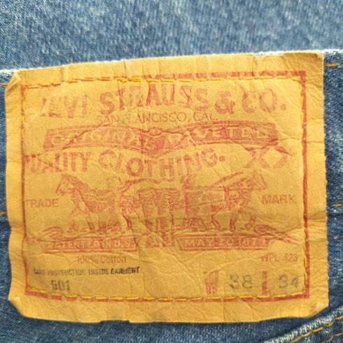 リーバイス Levis 501フランス製 ユーロ ボタン裏275 ボタンフライ デニムパンツ メンズ W38L34