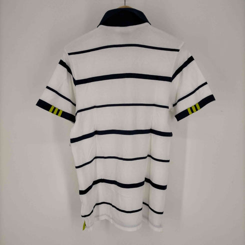 アディダス adidas パフォーマンスロゴ チームロゴ ボーダー ポロシャツ メンズ import:M