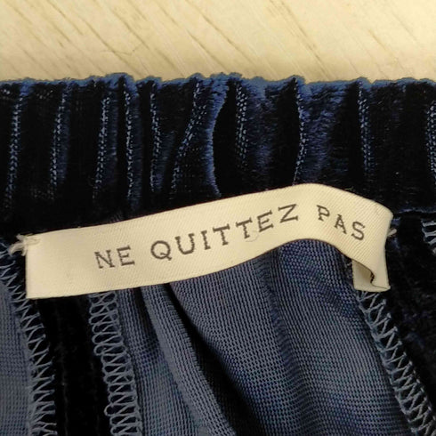 ヌキテパ NE QUITTEZ PAS シルク混 ベロアギャザーフレアスカート レディース