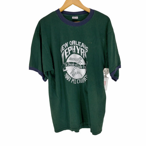 デルタ DELTA NEW ORLEANS ZEPHYRS 2001 PCL CHAMPIONS リンガーTシャツ メンズ JPN:XL