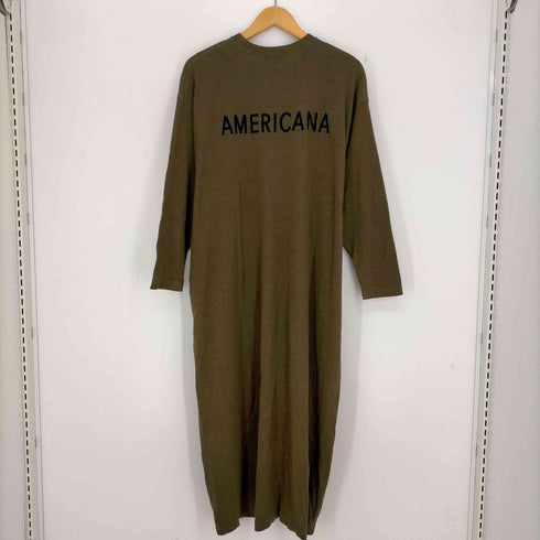 アメリカーナ Americana ハイネック バックプリント サイドジップスウェットワンピース レディース