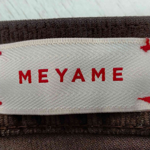 メヤメ MEYAME ジップフライ コーデュロイパンツ レディース 1