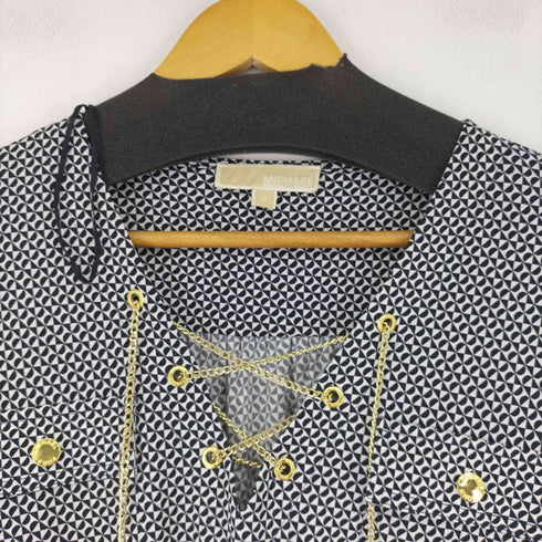マイケルマイケルコース Michael Michael Kors 金ボタン総柄ミニワンピース レディース import:M