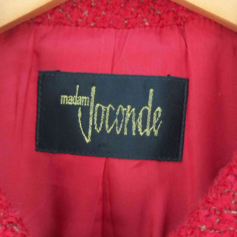 マダムジョコンダ MADAM JOCONDE 金ボタン 比翼 ツイードスタンドカラーウールコート レディース MJ-11