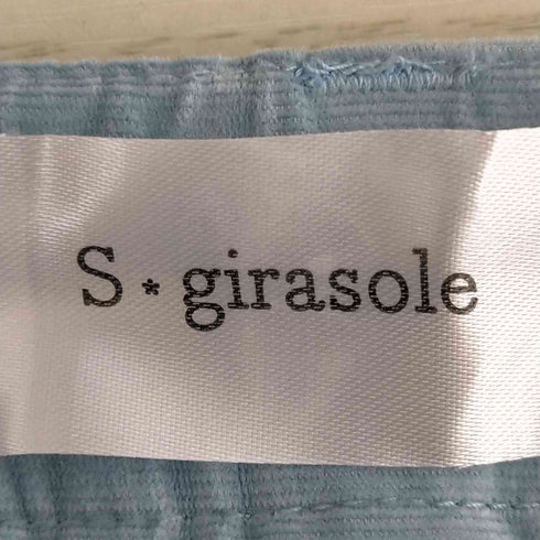 Sgirasole エスジラソル ジッパーフライ 細畝コーデュロイ ストレートパンツ レディース JPN:L