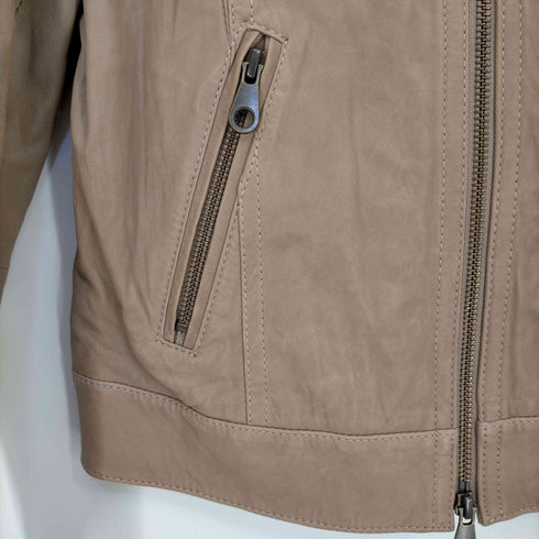 スピックアンドスパン Spick and Span シープスキン 羊革 シングルライダースジャケット レディース 38