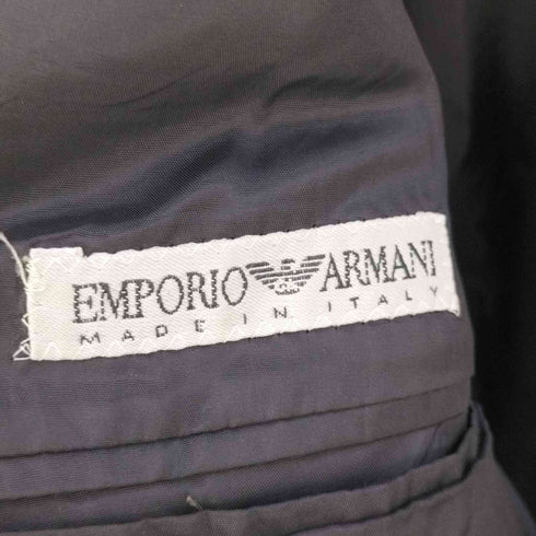 エンポリオアルマーニ EMPORIO ARMANI 80~90S イタリア製 ピークドラペル ダブルブレスト ロングテーラードジャケット メンズ EUR:48