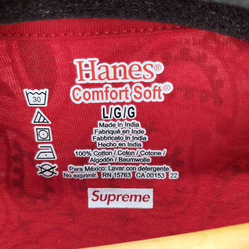 シュプリーム Supreme 22AW Hanes Bandana Tagless Tees メンズ JPN:L