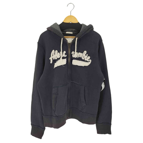 アバクロンビーアンドフィッチ Abercrombie & Fitch オーバーサイズ ジップパーカー フェード ダメージ加工 メンズ import:XL