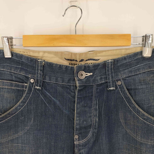 アルマーニジーンズ ARMANI JEANS ストレートデニムパンツ バックジップポケット メンズ US:32-33