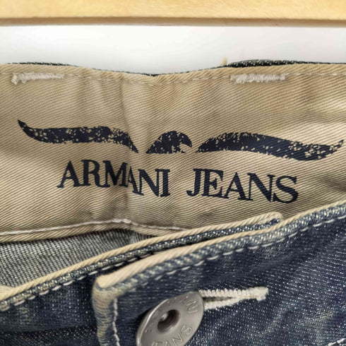 アルマーニジーンズ ARMANI JEANS ストレートデニムパンツ バックジップポケット メンズ US:32-33