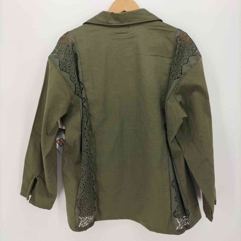 ボナム BONUM サイドレース L/S ミリタリー シャツ ブラウス ライト ジャケット レディース FREE