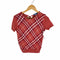 バーバリーブルーレーベル BURBERRY BLUE LABEL チェック柄ニットトップス レディース JPN:M