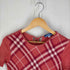 バーバリーブルーレーベル BURBERRY BLUE LABEL チェック柄ニットトップス レディース JPN:M