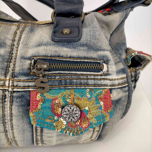 デジグアル Desiqual ビジューデニムハンドバッグ レディース