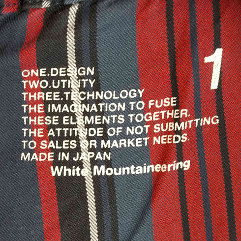ホワイトマウンテニアリング WHITE MOUNTAINEERING ストライプ ンイージーパンツ メンズ JPN:1