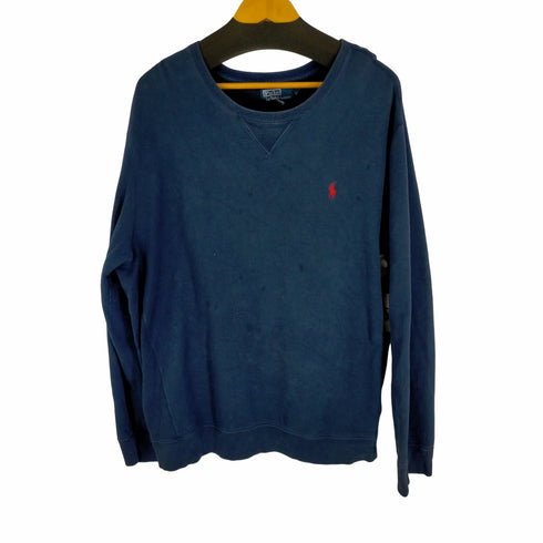 ポロラルフローレン POLO RALPH LAUREN 90s ポニー刺しゅう クルーネックスウェット メンズ JPN:XL