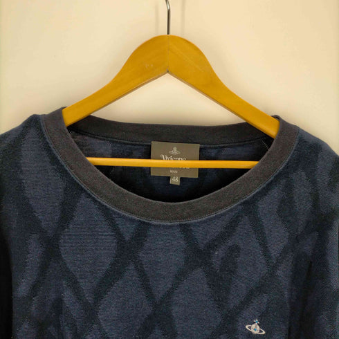 ヴィヴィアンウエストウッドマン Vivienne Westwood MAN オーブ刺繍 クルーネックニット メンズ EUR:48