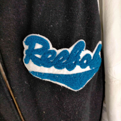 リーボック Reebok REEBOK SPORTS 袖レザー ワッペン付 スタジャン バーシティジャケット メンズ JPN:S