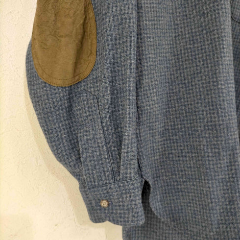 ペンドルトン PENDLETON USA製 ウーヴン柄 エルボーパッチ ウールネルシャツ TRAIL SHIRT メンズ import:M