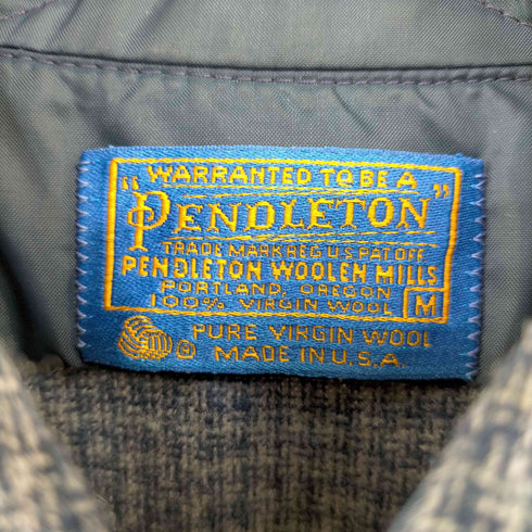 ペンドルトン PENDLETON USA製 ウーヴン柄 エルボーパッチ ウールネルシャツ TRAIL SHIRT メンズ import:M