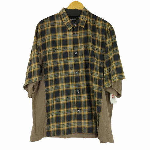 アンダーカバーイズム UNDERCOVERISM 23SS PeツイルCK/天竺切替半袖シャツ メンズ JPN:3