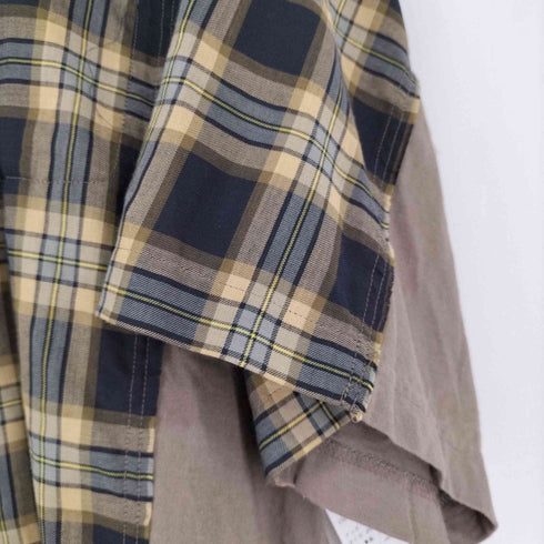 アンダーカバーイズム UNDERCOVERISM 23SS PeツイルCK/天竺切替半袖シャツ メンズ JPN:3