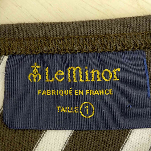 ルミノア Le minor ボーダー7分袖カットソー レディース JPN:1