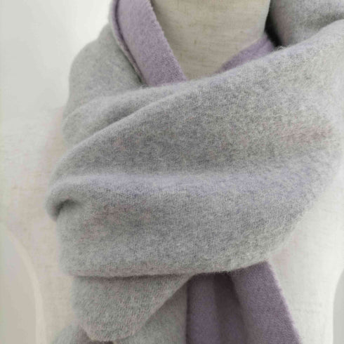 ユナイテッドアローズ UNITED ARROWS ×EDS CASHMERE 別注 INNER MONGOLIA 内モンゴル産 リバーシブルカシミヤフリンジマフラー レディース