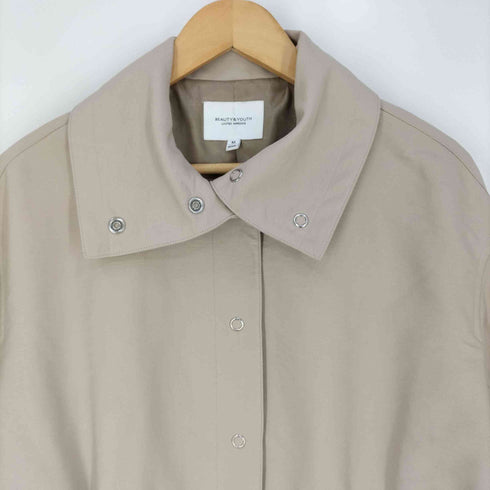 ビューティーアンドユースユナイテッドアローズ BEAUTY & YOUTH UNITED ARROWS ダブルクロスツイルドローストリングコート レディース JPN:M