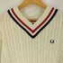 フレッドペリー FRED PERRY ロゴ刺繍 Vネック カノコチルデンセーター メンズ import:M