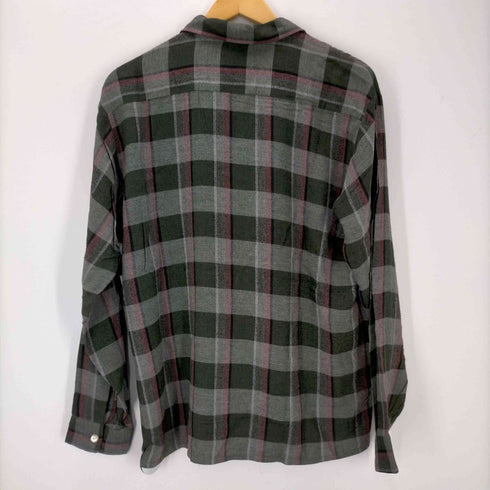マンハッタン Manhattan VILLAFLAN チェック柄 開襟 レーヨンシャツ メンズ import:M