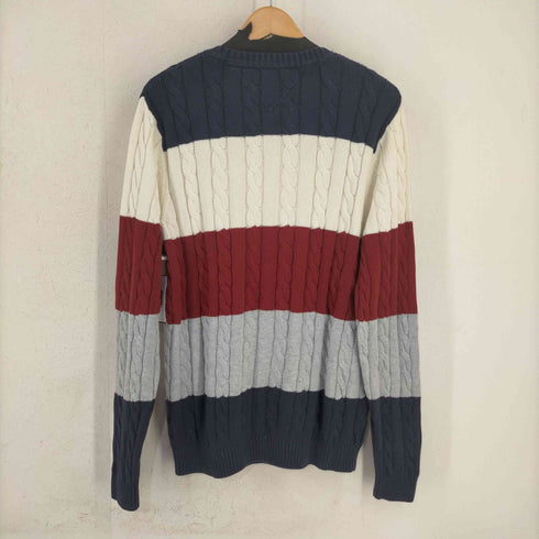 ヒルフィガーデニム HILFIGER DENIM マルチボーダーケーブルニット メンズ import:L