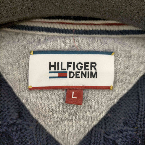 ヒルフィガーデニム HILFIGER DENIM マルチボーダーケーブルニット メンズ import:L