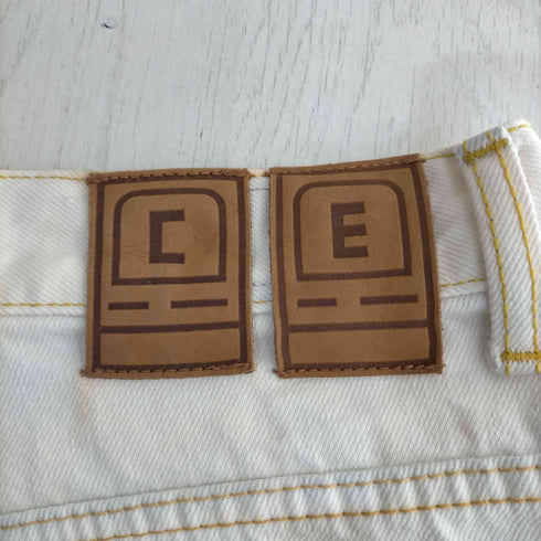 シーイー C.E ホワイトジッパージーンズ メンズ