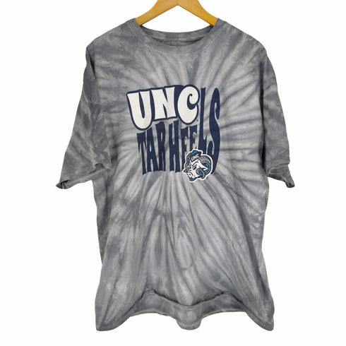 ヘインズ Hanes UNC TAR HEELS タイダイ柄クルーネックTシャツ メンズ 2XL